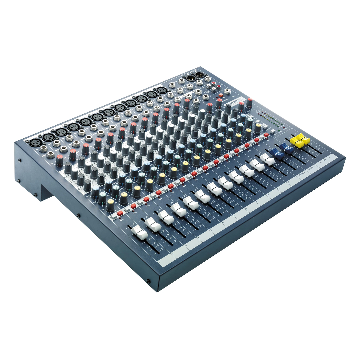 Soundcraft EPM12 Consola de Mezclas Analógica, 12 Canales Mono + 2 Estéreo, Pre-Amps GB30 y EQ de 3 Bandas con Barrido 5