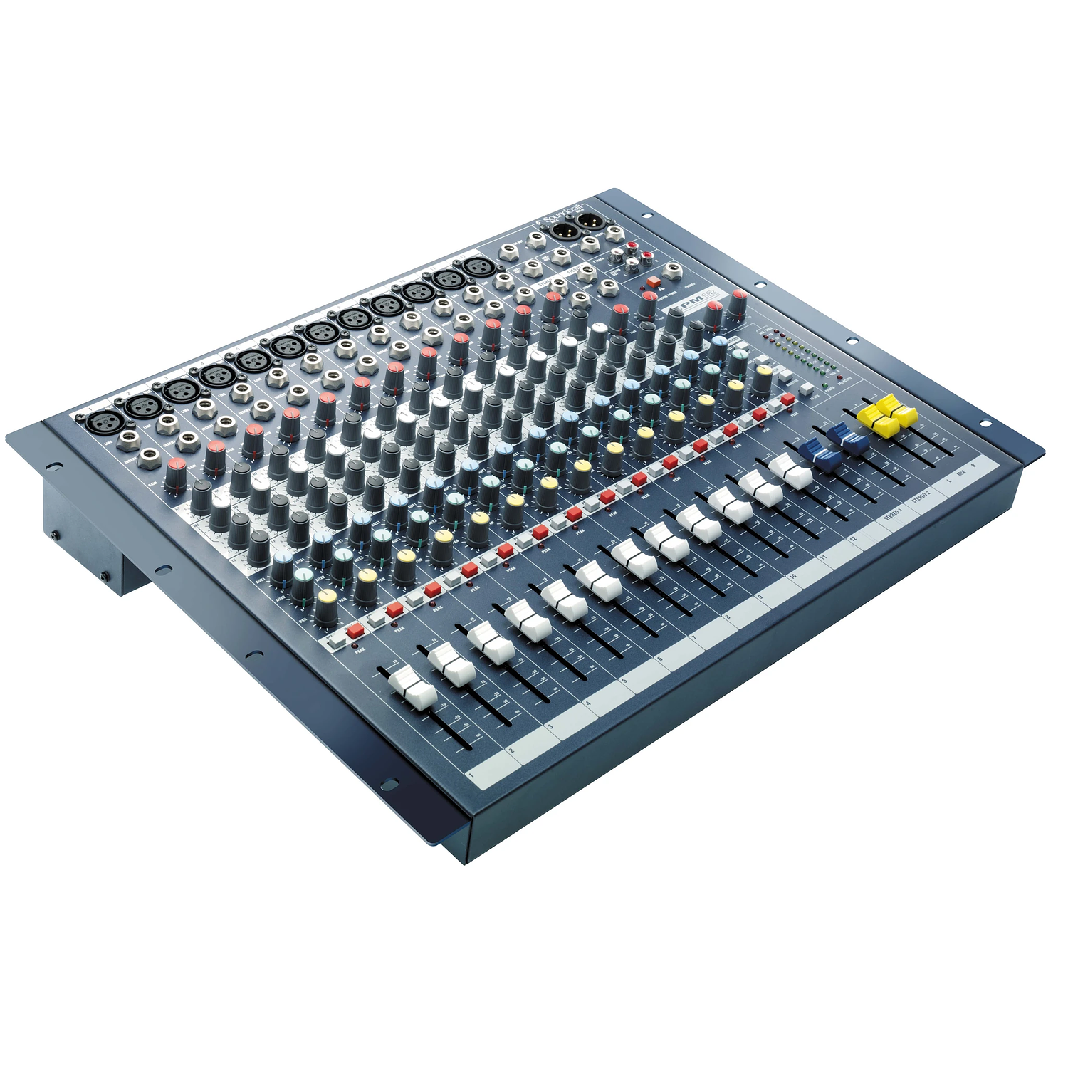 Soundcraft EPM12 Consola de Mezclas Analógica, 12 Canales Mono + 2 Estéreo, Pre-Amps GB30 y EQ de 3 Bandas con Barrido 6