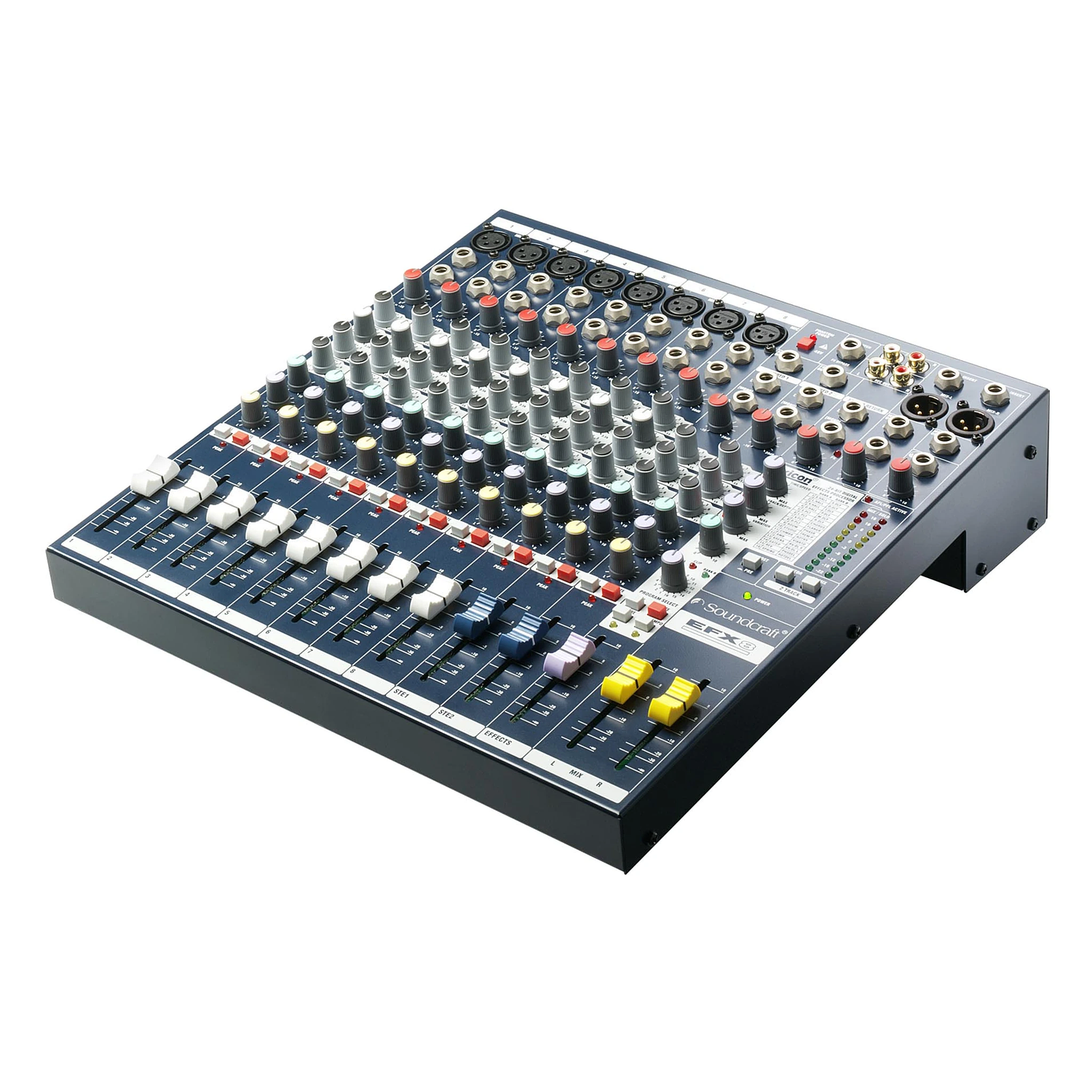 Soundcraft EFX8 Consola de Mezclas Analógica, 10 Canales, Pre-Amps GB30 y Procesador de Efectos Lexicon de 24 bits 3