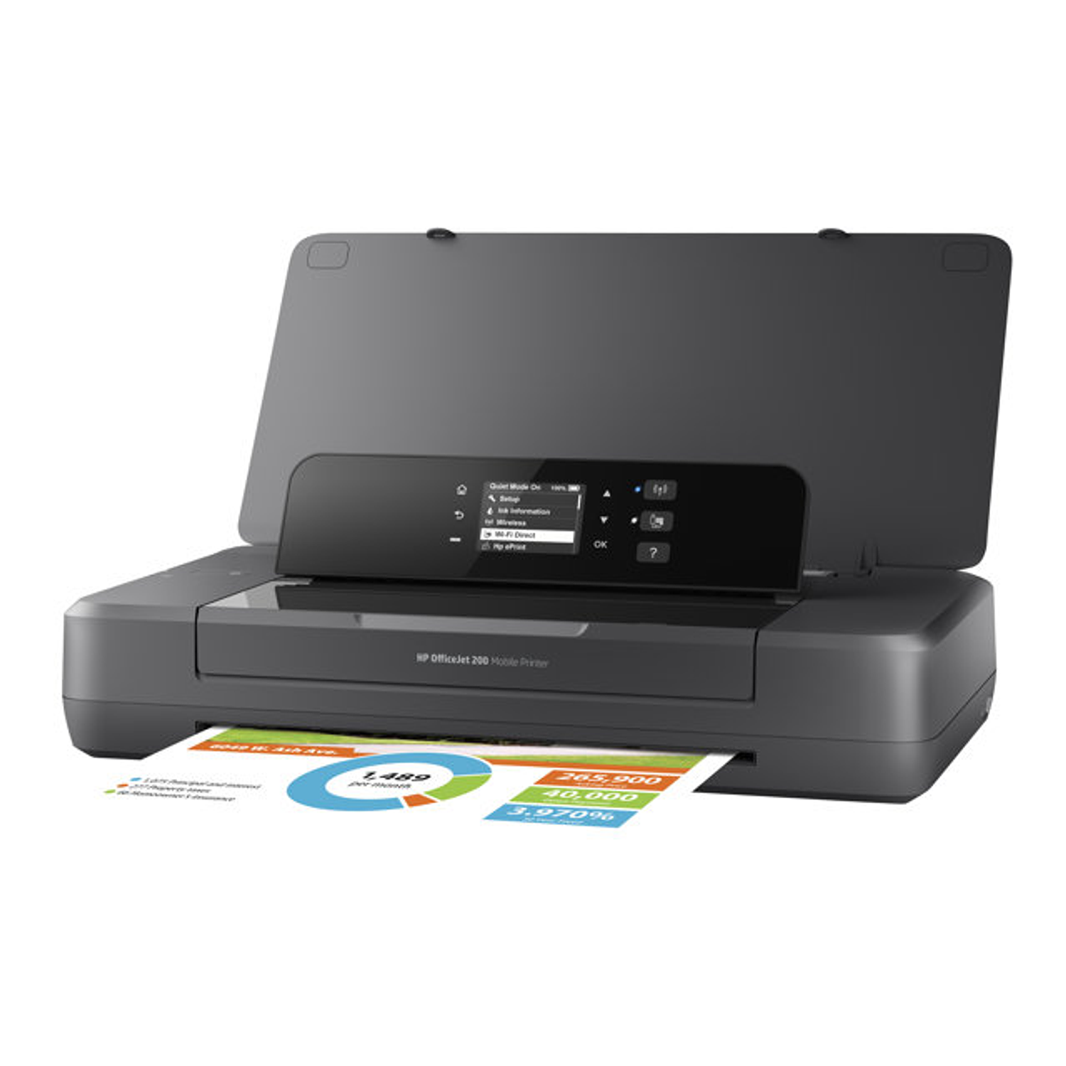 HP OfficeJet 200 Mobile Impresora Portatil Inyección de Tinta a Color, Inalámbrica Wi-Fi, USB , Batería, A4 1