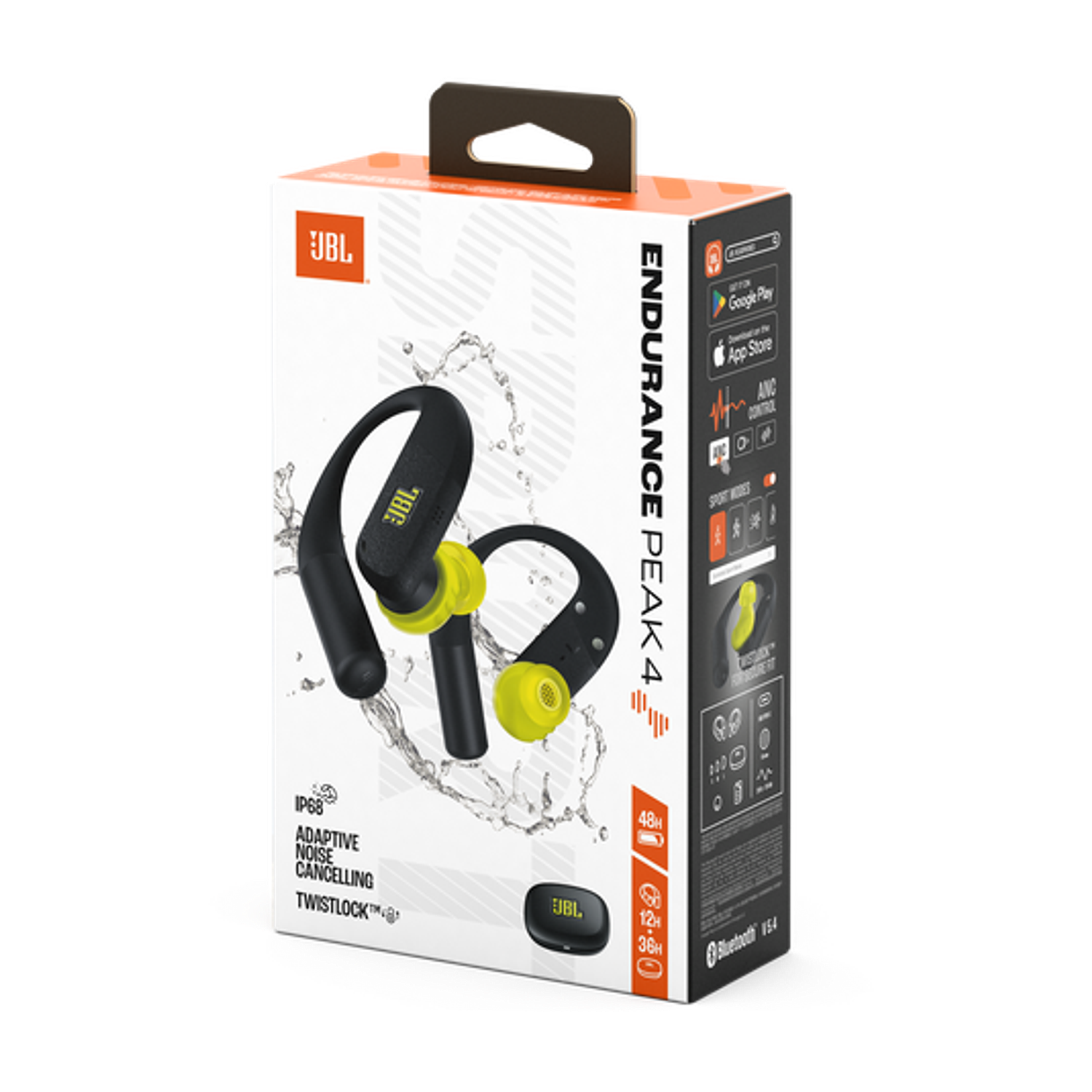 JBL Endurance Peak 4 Audifonos Inalámbricos TWS, In-Ear, Cancelación Adaptativa de Ruido, Smart Ambient, Bluetooth 5.4, IP68 Resistente Agua y Sudor, Control Táctil, 48h Batería, Negro 8