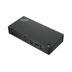 Lenovo ThinkPad Universal USB-C Dock 90 W, 2 DisplayPort, 1 HDMI, RJ-45 Gigabit, USB-A, Jack 3.5 mm, Ranuras de Bloqueo de Seguridad 