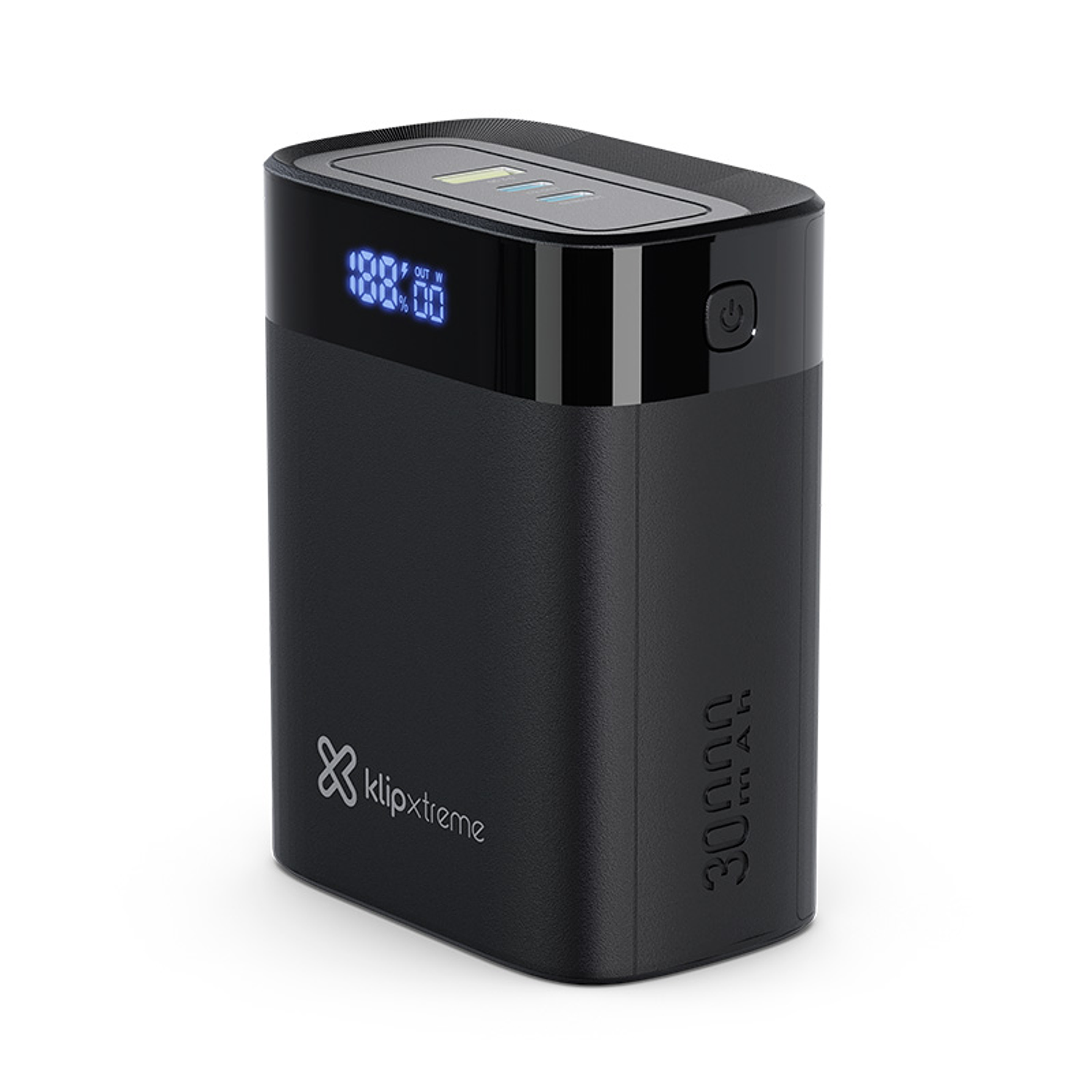 Klip Xtreme KPB-850 Power Bank 140W, 30,000 mAh, 2 USB-C PD, 1 USB-A QC 3.0, Carga Rápida, Pass-Through, Pantalla LED, Multiprotección, Portátil, Compatible Laptop, Smartphone, Universal 3