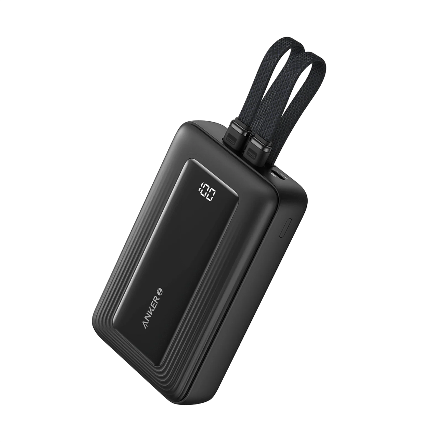 Anker Zolo Power Bank 20.000 mAh Batería Externa 30W, Carga Rápida, Cables USB-C y Lightning Integrados, Cargador Portátil para iPhone y Samsung