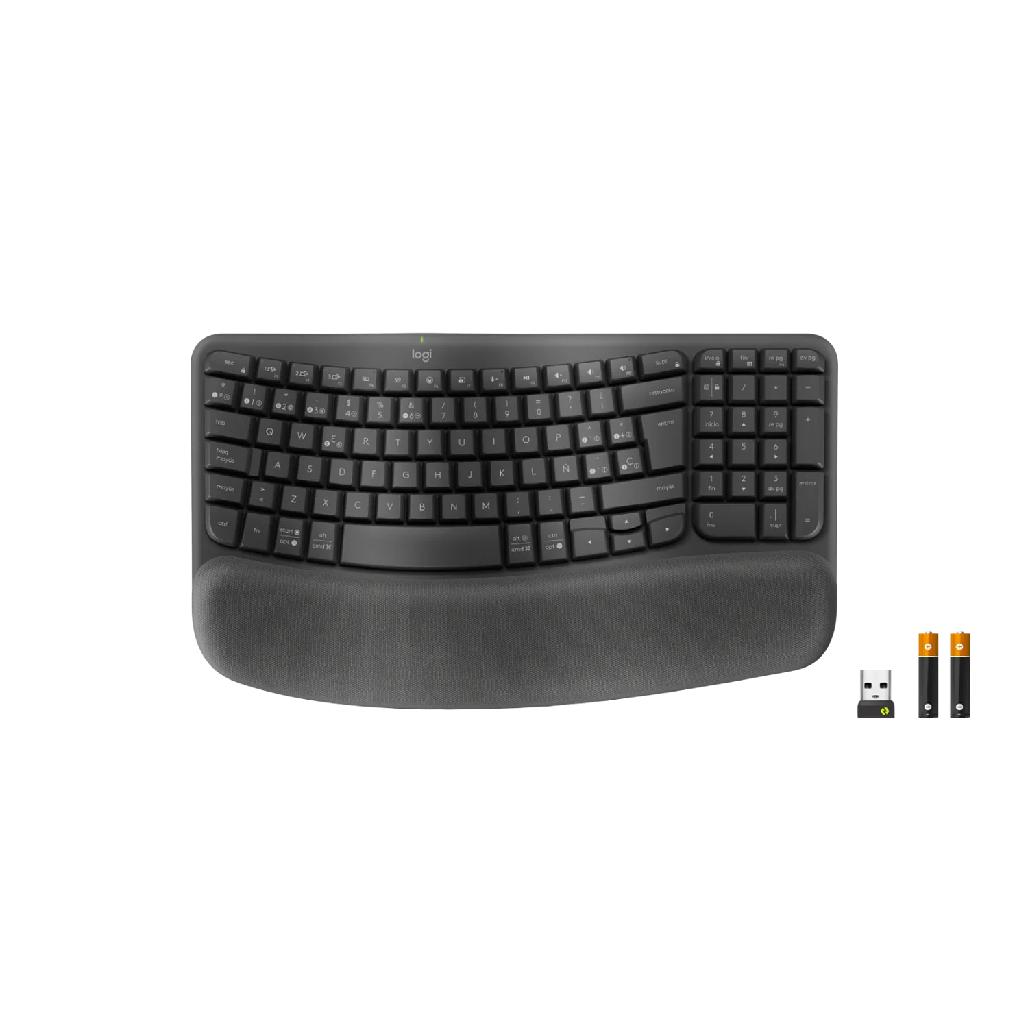 Logitech Wave Keys for Business Teclado Ergonómico Inalámbrico Bluetooth con Reposamanos 4
