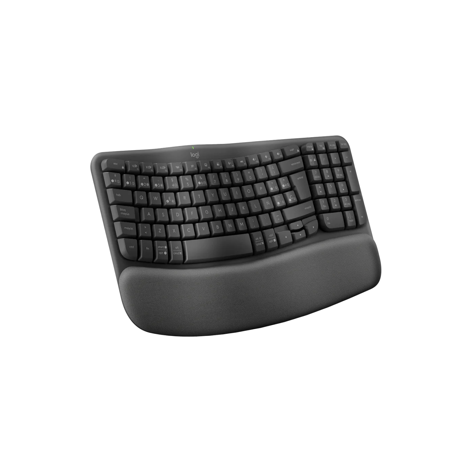Logitech Wave Keys for Business Teclado Ergonómico Inalámbrico Bluetooth con Reposamanos 2
