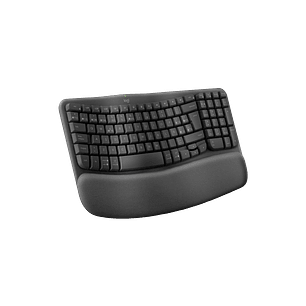 Logitech Wave Keys for Business Teclado Ergonómico Inalámbrico Bluetooth con Reposamanos