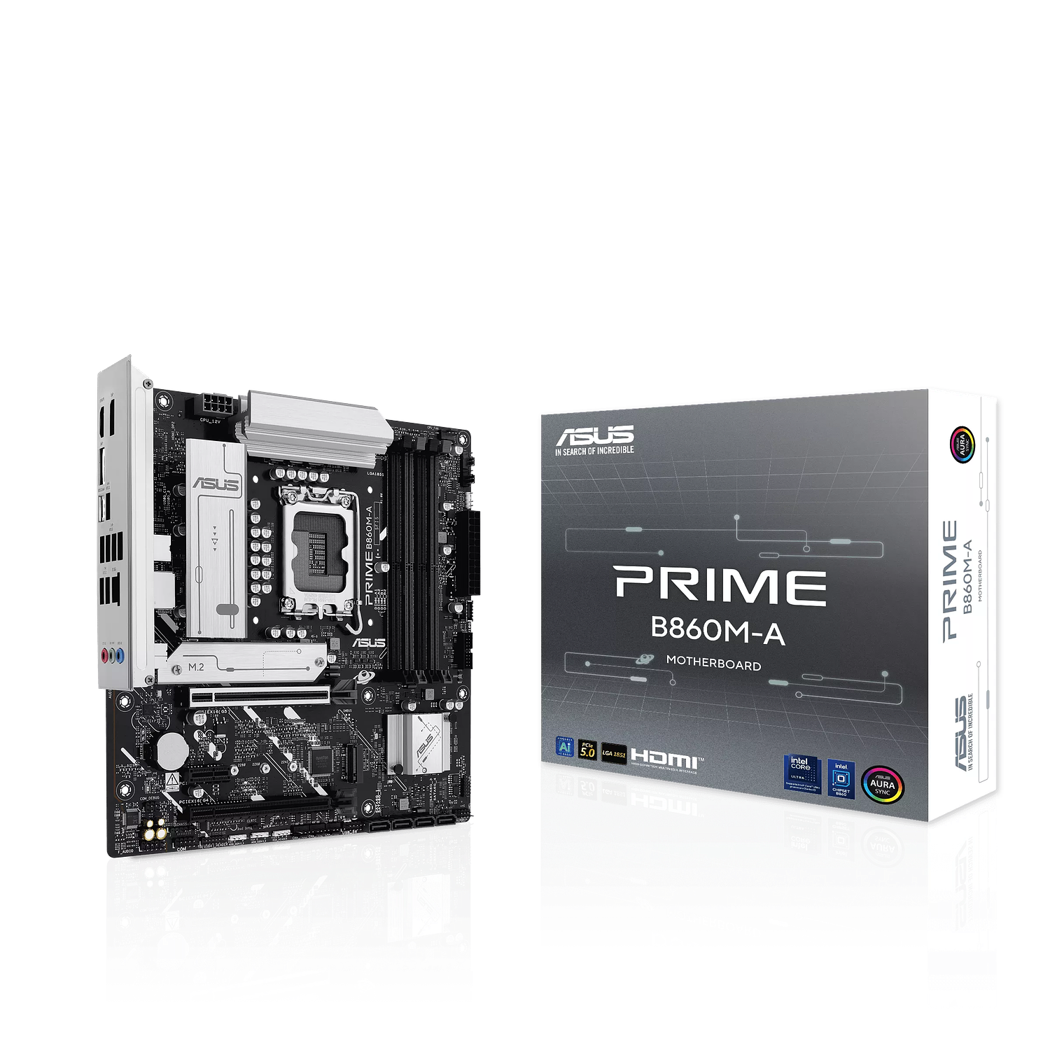 ASUS PRIME B860M-A Placa Madre, Socket LGA 1851, DDR5, PCIe 5.0 x16, Doble Ranura M.2, Ethernet 2.5 Gb 6
