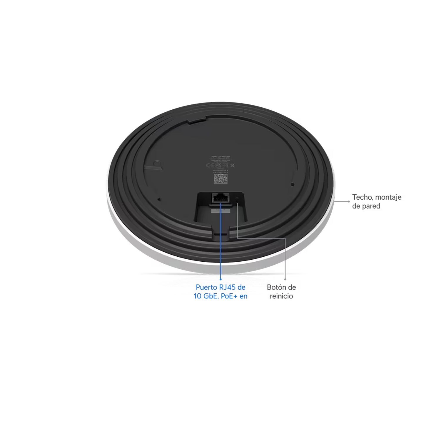 Ubiquiti UniFi U7-Pro-XG-B Punto de Acceso Wi-Fi 7 Tribanda, 16 Gbps, 2.5 GbE, PoE+ 9