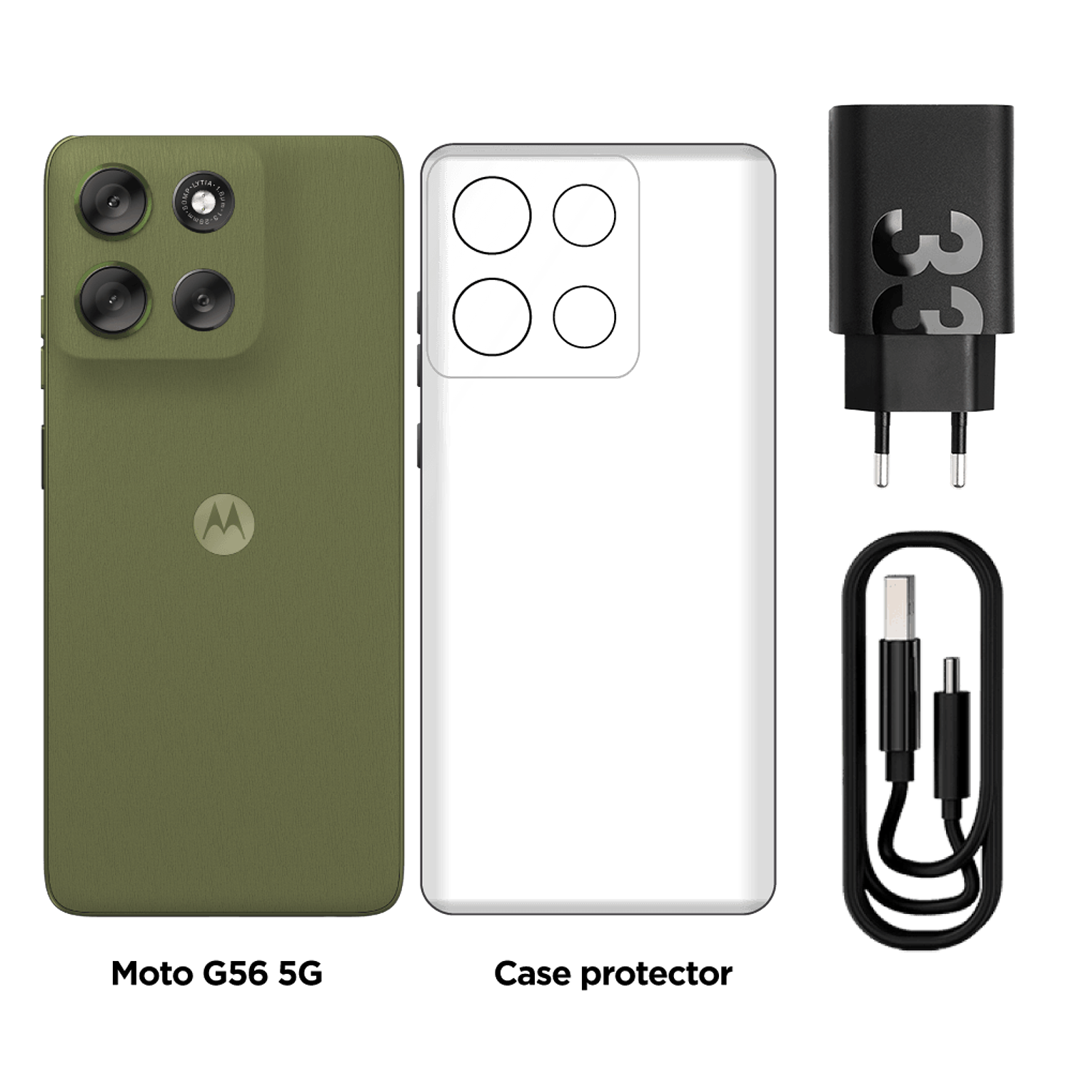 Motorola Moto G56 Smartphone, 256 GB, 8 GB RAM, Android 15.0, 50 MP + 8 MP, Color Verde 6