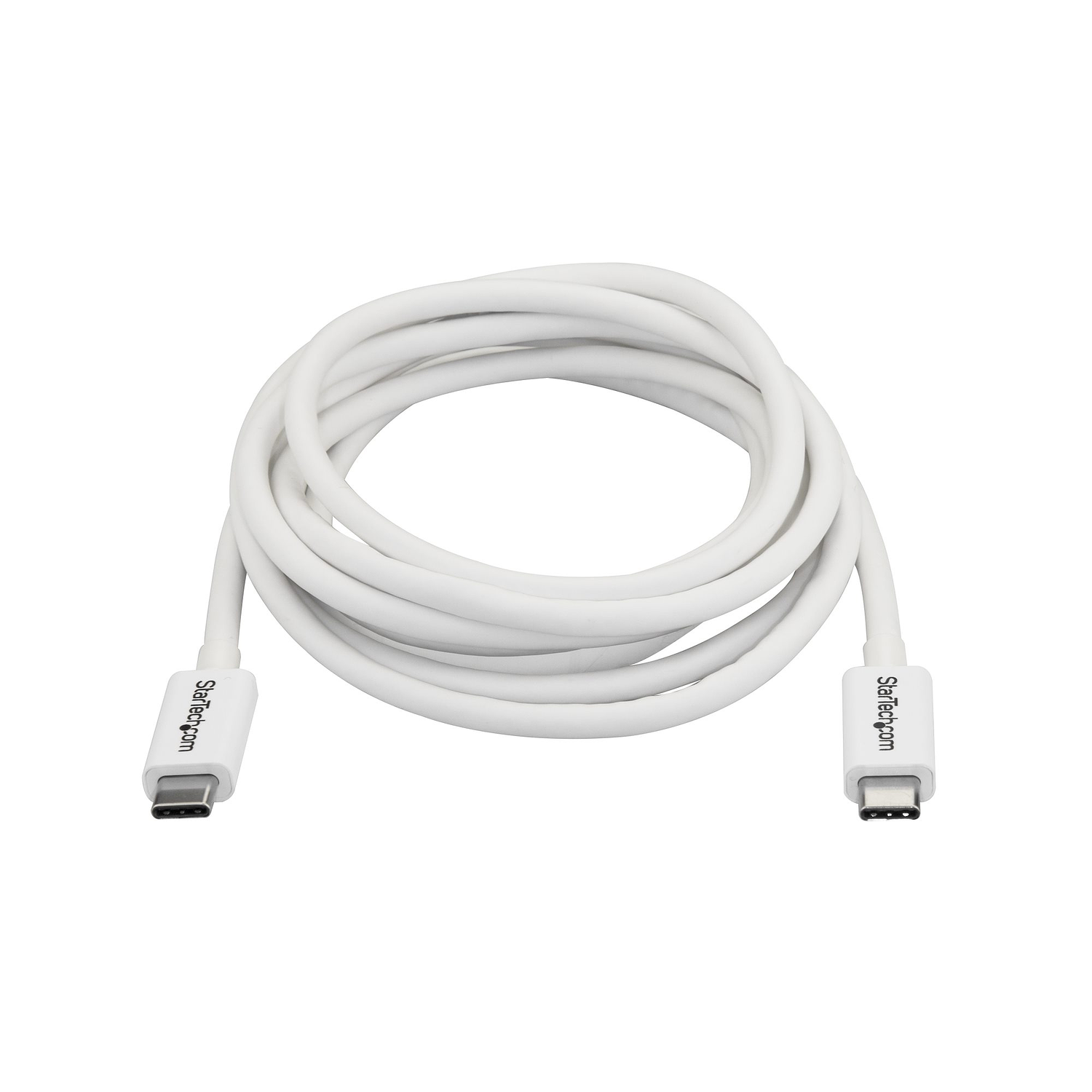 StarTech Cable Thunderbolt 3 de 2m Cable Compatible con USB-C y DisplayPort Blanco 2