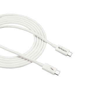 StarTech Cable Thunderbolt 3 de 2m Cable Compatible con USB-C y DisplayPort Blanco