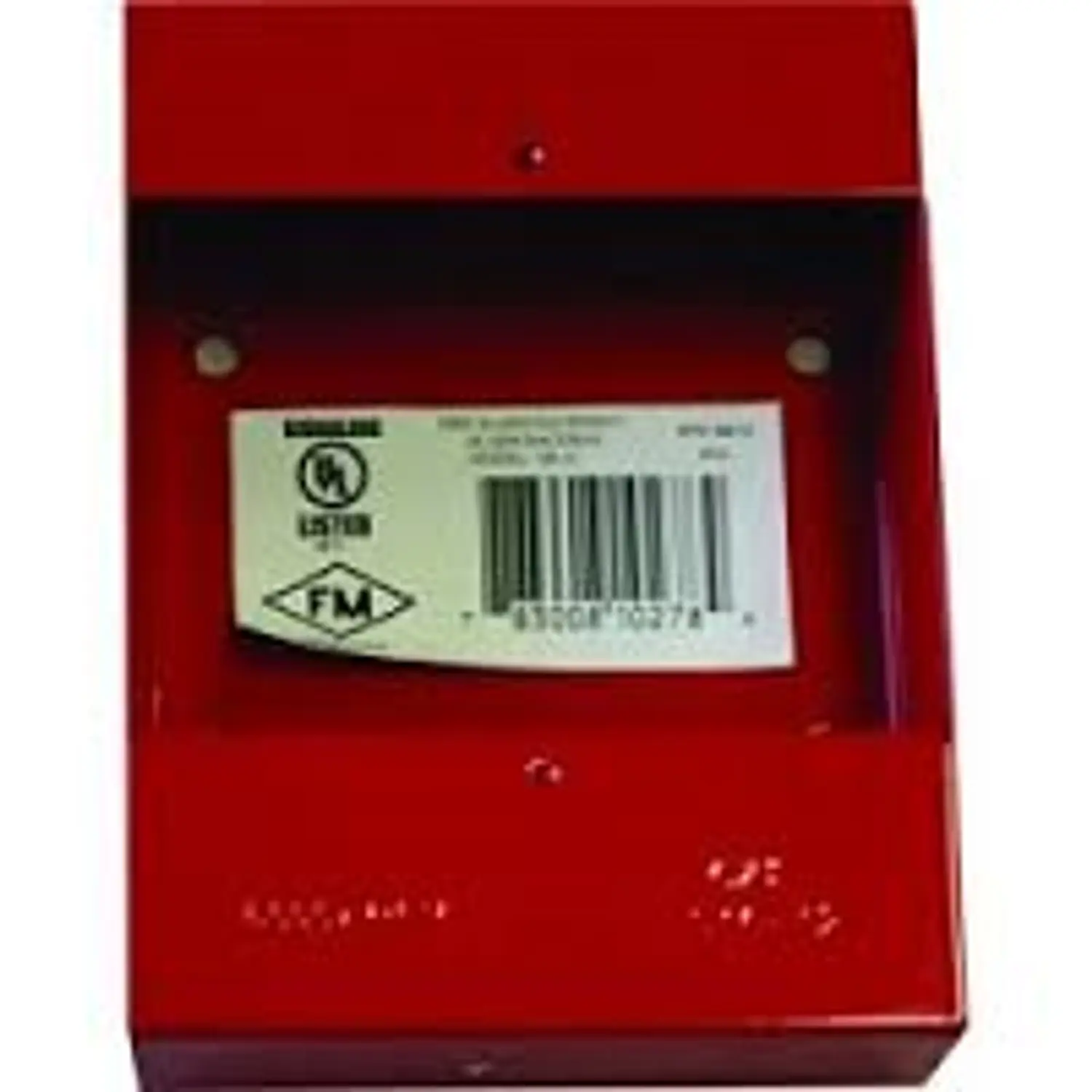 Notifier SB-10, Caja Metálica Roja de Montaje Superficial para NBG-12