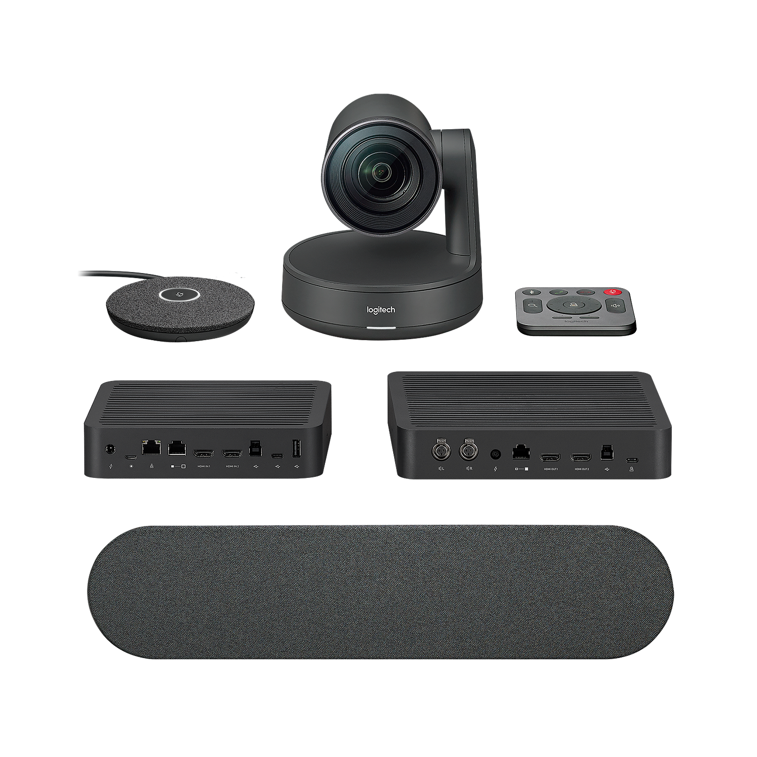 Logitech Rally Sistema de Videoconferencia Profesional 4K Ultra HD con Cámara y Audio Premium 1