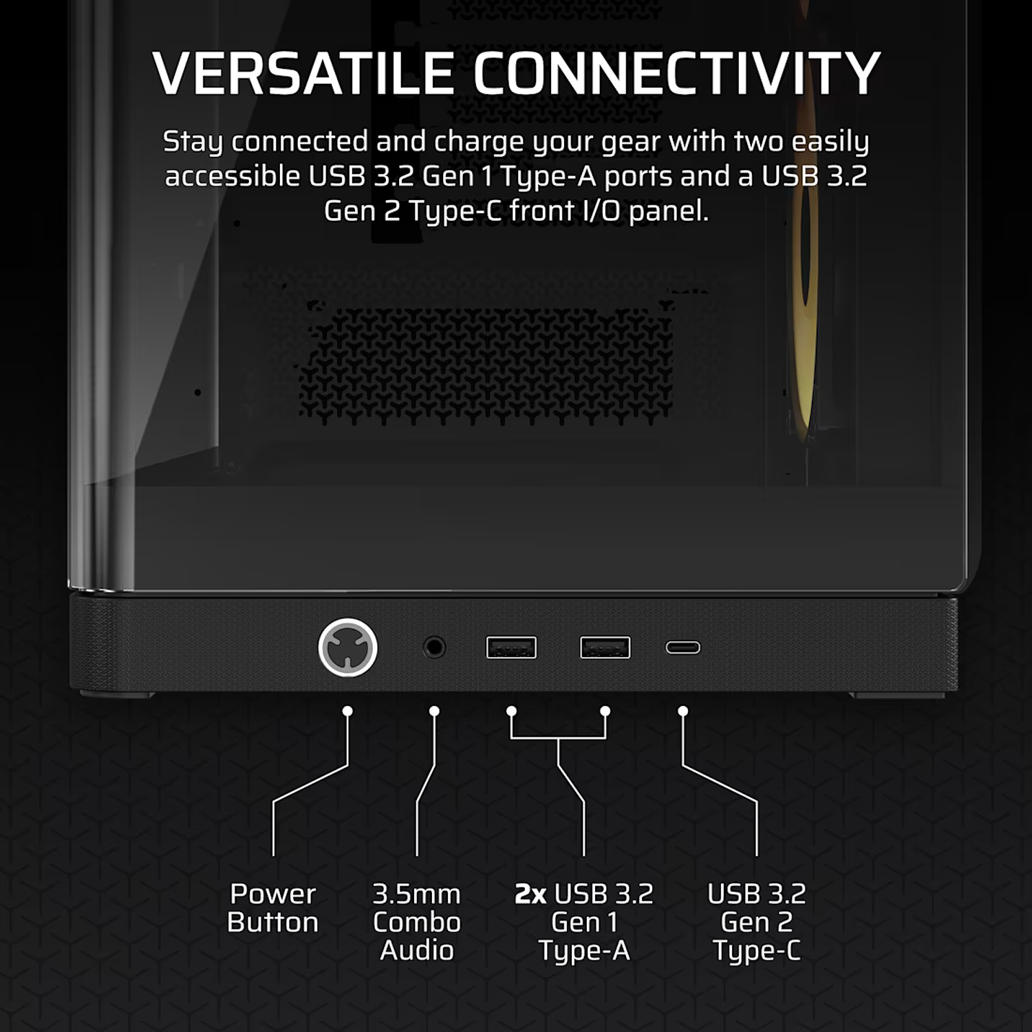 Corsair 4500X RS-R ARGB Gabinete Mid-Tower ATX, Cristal Templado Curvo Panorámico, Airflow 3D-Y, Soporte E-ATX, Ventiladores ARGB Incluidos 8