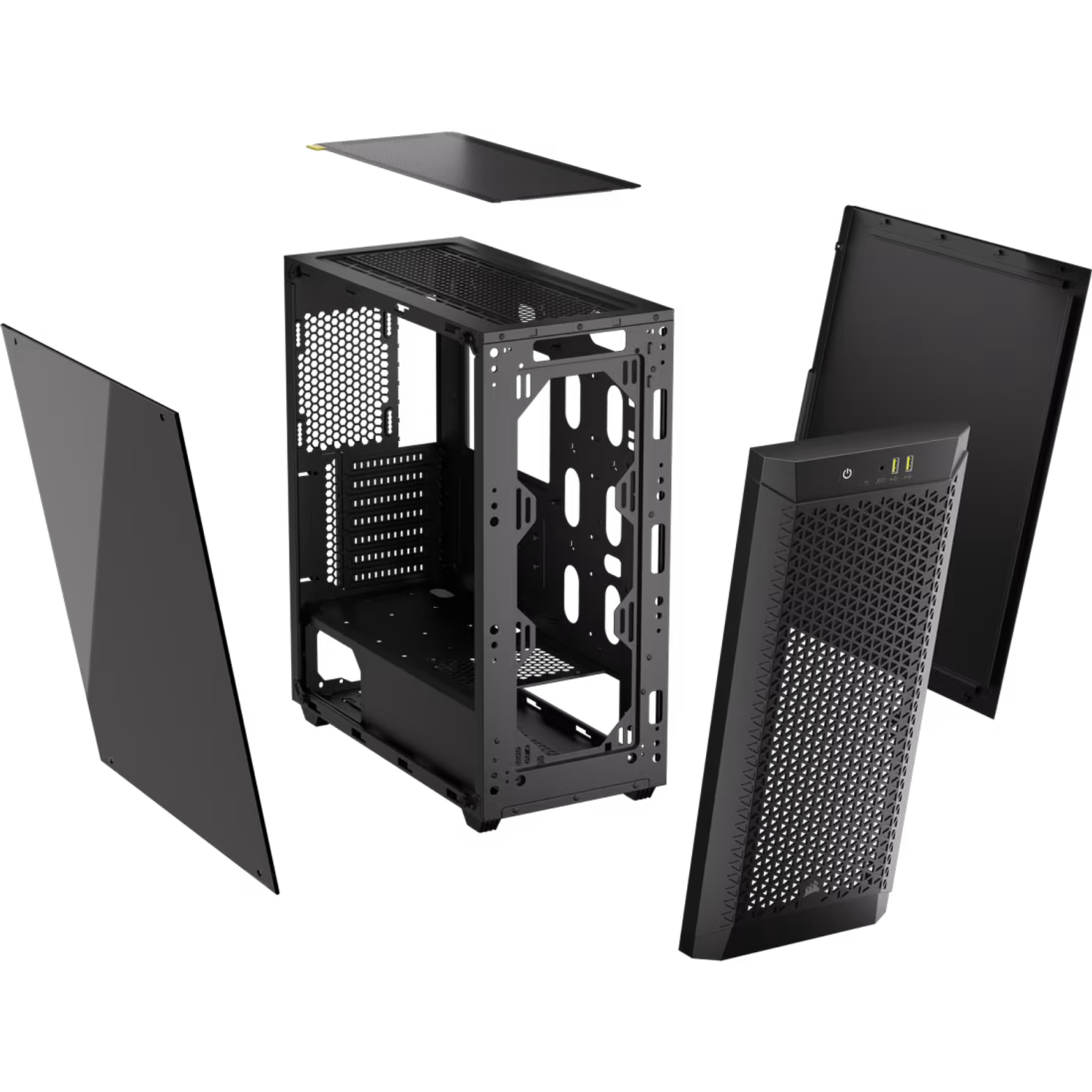 Corsair 480T Airflow ATX Gabinete Mid-Tower, Panel Frontal Airflow, Vidrio Templado, USB 3.2 Gen 1, Soporte E-ATX, Refrigeración 360 mm, Negro 9