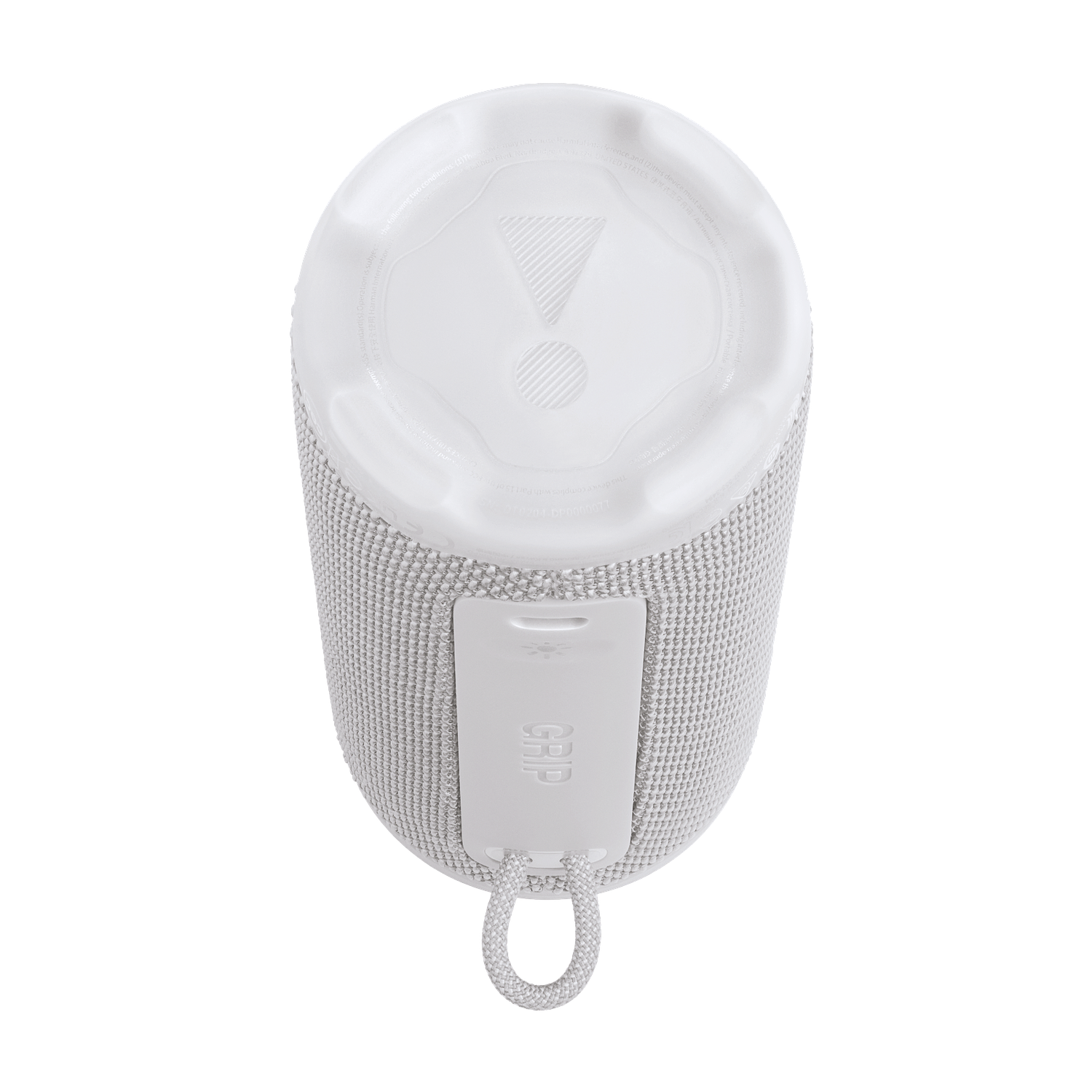 JBL Grip Parlante Bluetooth Portátil, Sonido JBL Pro, IP68 Resistente al Agua y Polvo, 14 h Reproducción, Luz LED Ambiental, Auracast, Blanco 4