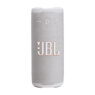 JBL Grip Parlante Bluetooth Portátil, Sonido JBL Pro, IP68 Resistente al Agua y Polvo, 14 h Reproducción, Luz LED Ambiental, Auracast, Blanco