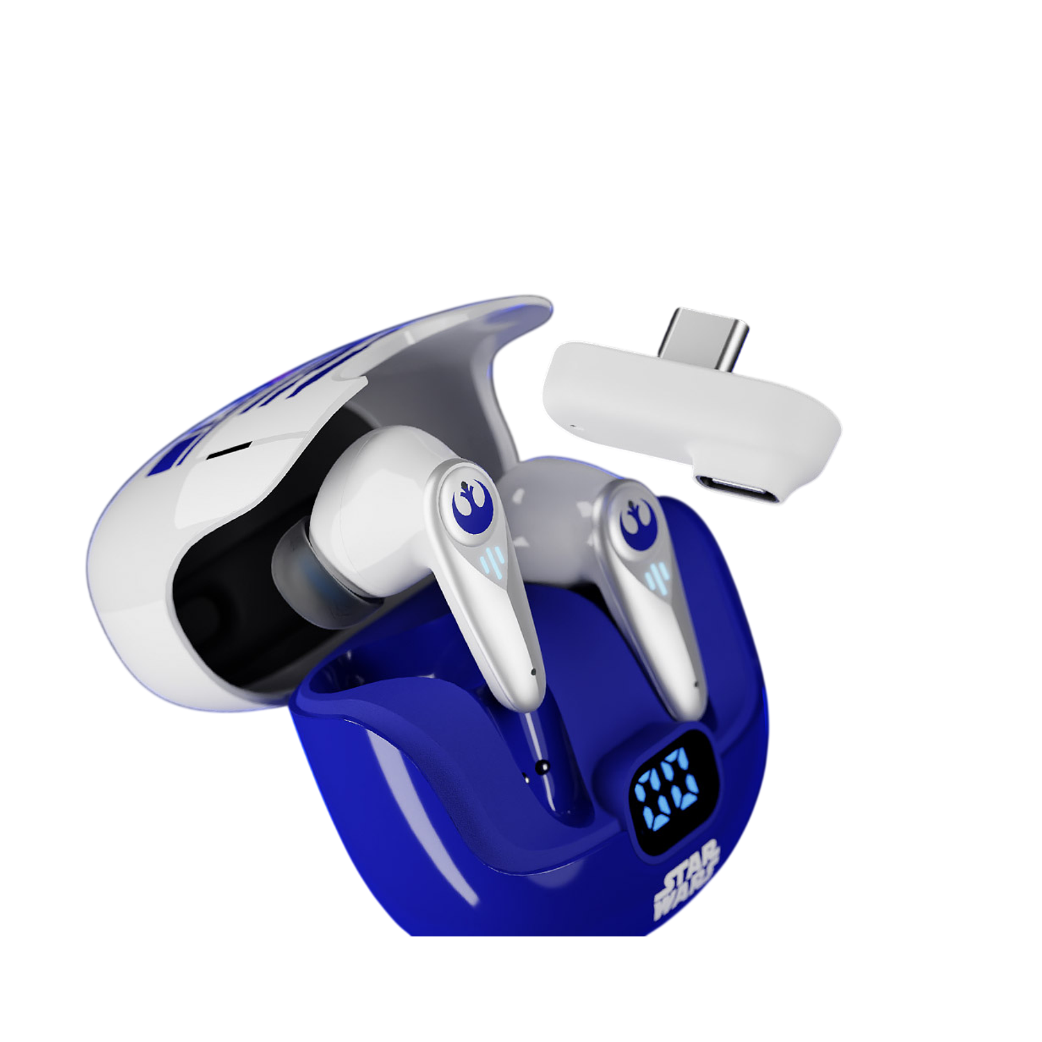 Primus Gaming PWH-S250R2 Audifonos TWS Star Wars, Dongle USB-C, ANC, Bajo Potente, 24H Reproducción 1