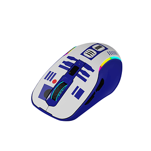 Primus Gaming PWH-SM250R2 Mouse Gamer Inalámbrico RGB, Trímodo USB-C / 2.4 GHz / Bluetooth, Multi-DPI 10.000, Ergonómico Diestros, Star Wars, Precisión Profesional, 8 Botones Programables