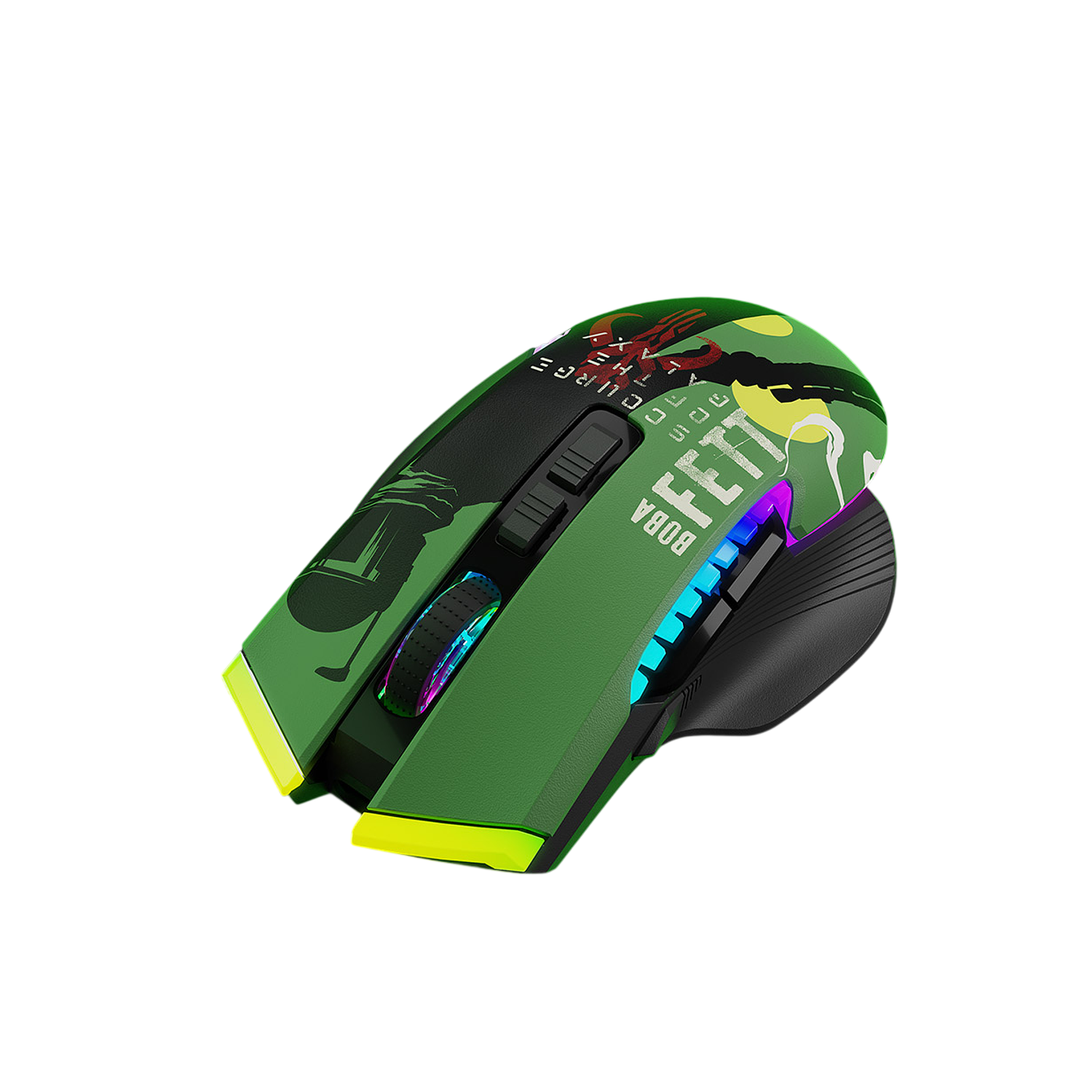 Primus Gaming PMO-S205BF Mouse Gamer Inalámbrico Trímodo, RGB, Multi-DPI, Ergonómico para Diestros, 2.4 GHz, Bluetooth, USB, Star Wars 2
