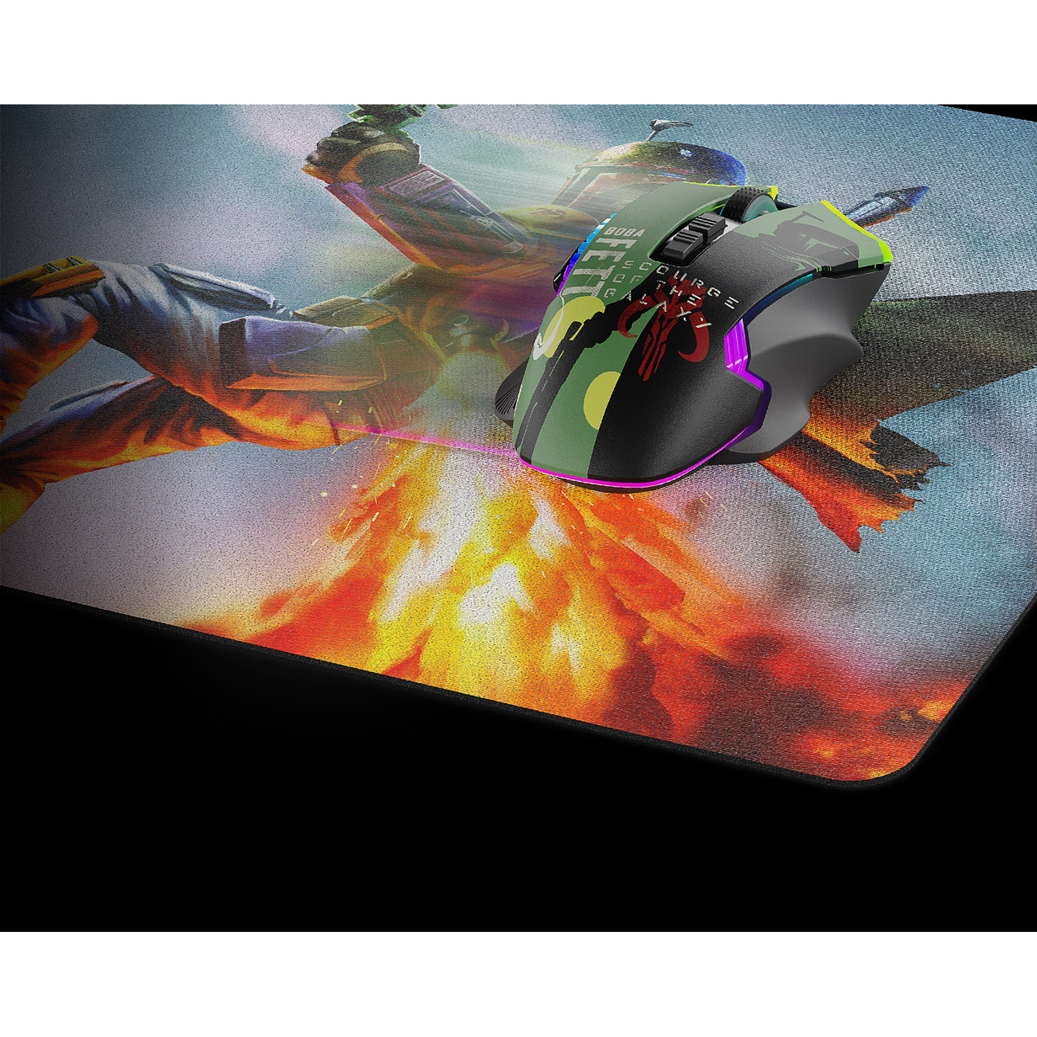 Primus Gaming PMP-S17BF-XL Alfombrilla Gamer Star Wars XL 30×80 cm, con Carga Inalámbrica 15W, Mouse Pad Gaming Antideslizante, Base Magnética Desmontable 5