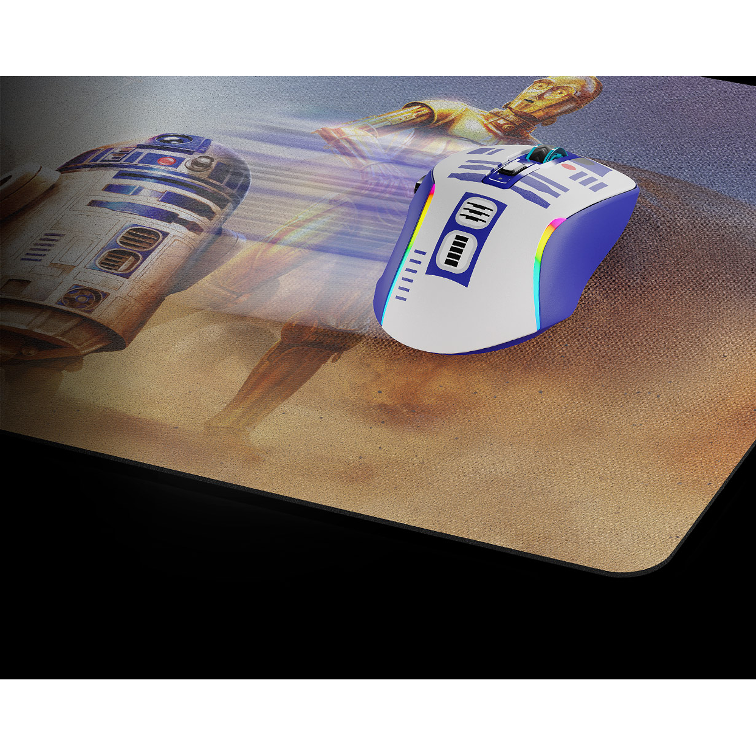Primus Gaming PMP-S17DR-XL Mouse Pad XL Droids Edition 30x80 cm Alfombrilla Gamer XL, Superficie de Tela de Alta Precisión, Base Antideslizante, Edición Star Wars 3