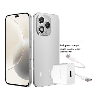 Honor 400 Lite Smartphone 6.7” AMOLED 8GB+256GB, Android 15, Cámara 108MP AI, Batería 5230mAh, IP65, Silver