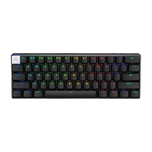Logitech G PRO X 60 Negro Teclado Gamer Inalámbrico, Táctil, LIGHTSPEED, 60%, RGB LIGHTSYNC, KEYCONTROL, Bluetooth, USB-C, Esports