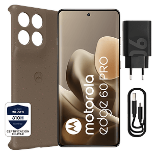 Motorola Edge 60 Pro 5G Smartphone Android 15, Pantalla pOLED 6.7” 120Hz, 12GB RAM, 512GB, Triple Cámara 50MP + 50MP + 10MP, Batería 6000mAh, Carga Rápida 90W, Dual SIM, IP68, Cafe