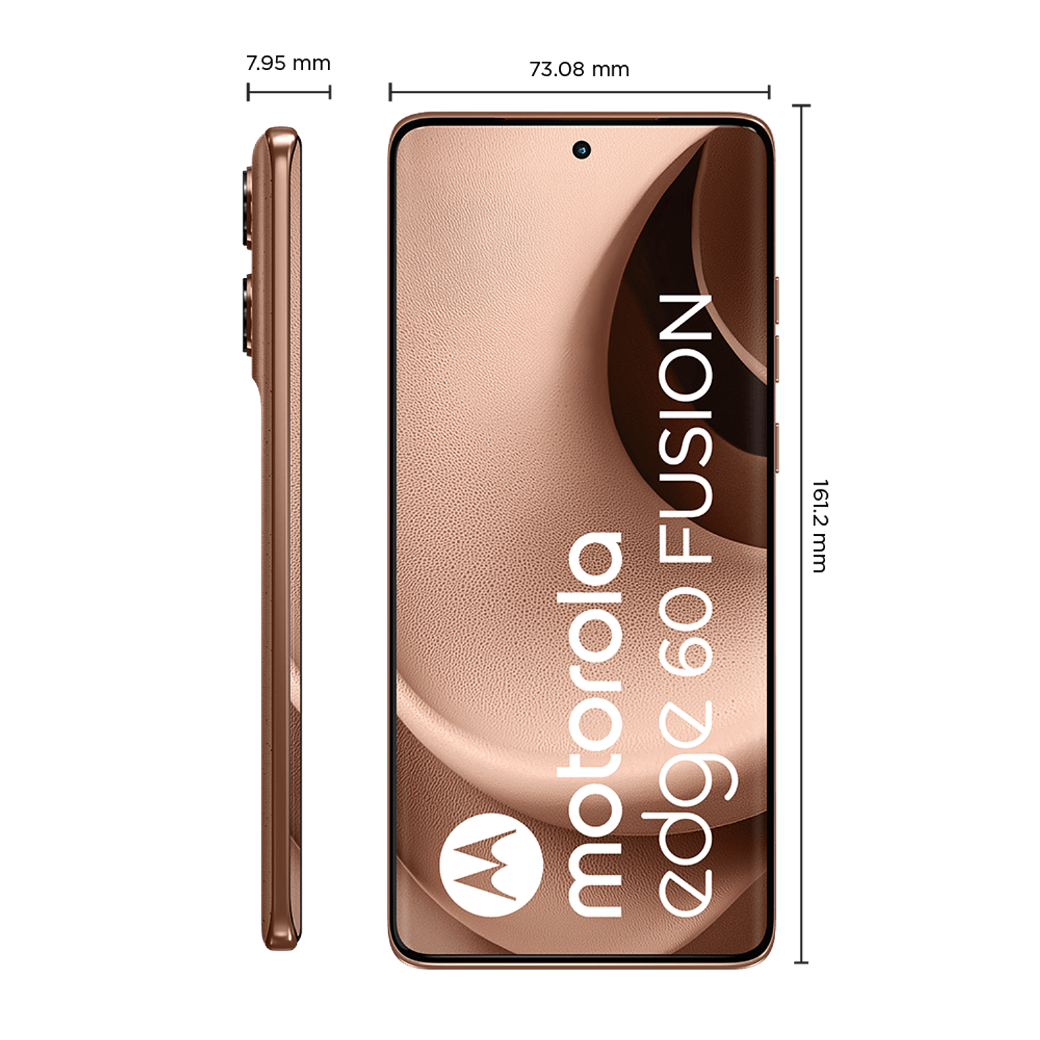 Motorola Edge 60 Fusion 5G Smartphone Android 15, Pantalla pOLED 6.7” 120Hz, 8GB RAM, 256GB, Cámara 50MP + 13MP, Batería 5200mAh, Carga Rápida 68W, Dual SIM, IP68, Cafe 4