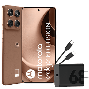 Motorola Edge 60 Fusion 5G Smartphone Android 15, Pantalla pOLED 6.7” 120Hz, 8GB RAM, 256GB, Cámara 50MP + 13MP, Batería 5200mAh, Carga Rápida 68W, Dual SIM, IP68, Cafe