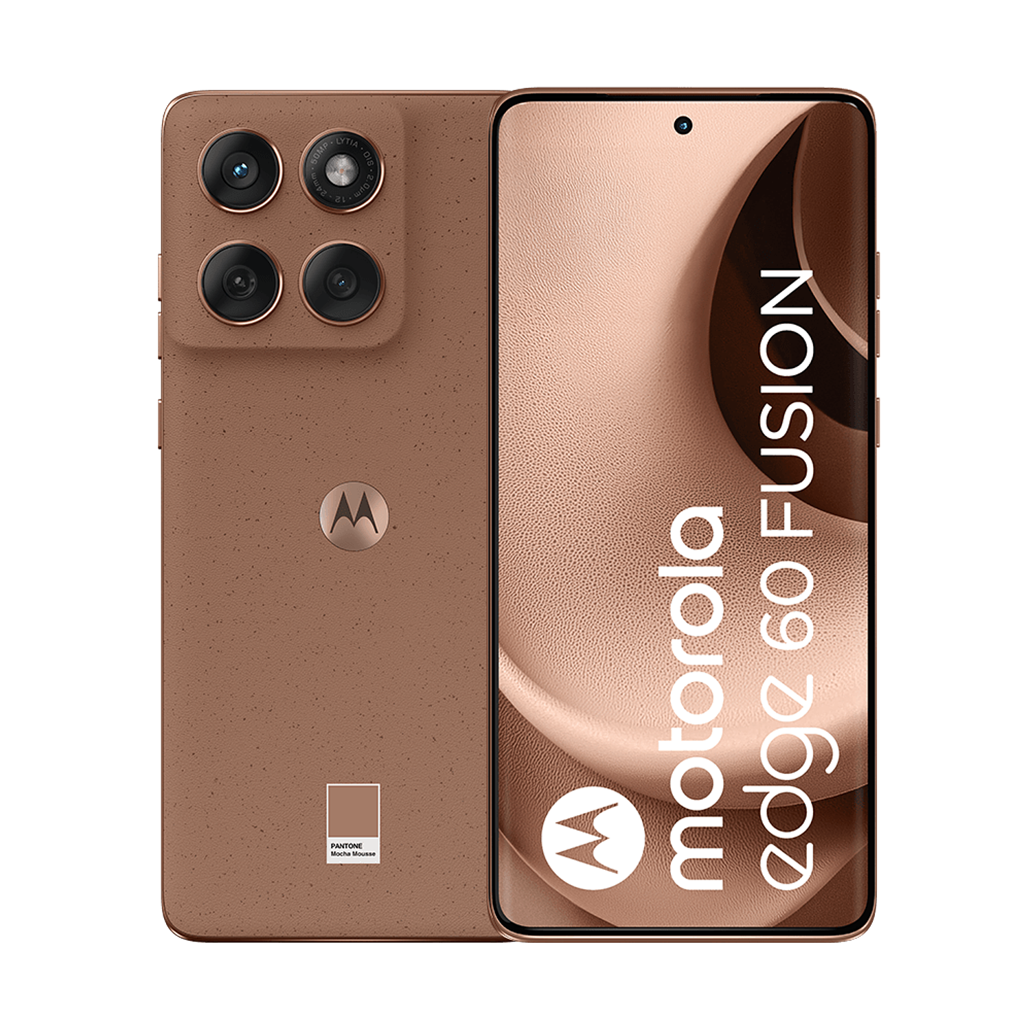 Motorola Edge 60 Fusion 5G Smartphone Android 15, Pantalla pOLED 6.7” 120Hz, 8GB RAM, 256GB, Cámara 50MP + 13MP, Batería 5200mAh, Carga Rápida 68W, Dual SIM, IP68, Cafe 1