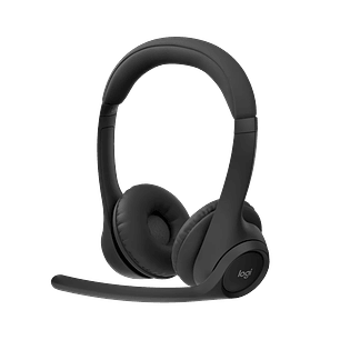 Logitech Zone 300 Auriculares Inalámbricos, Micrófono Cancelación de Ruido, Bluetooth 5.3, Batería 20h, Negro