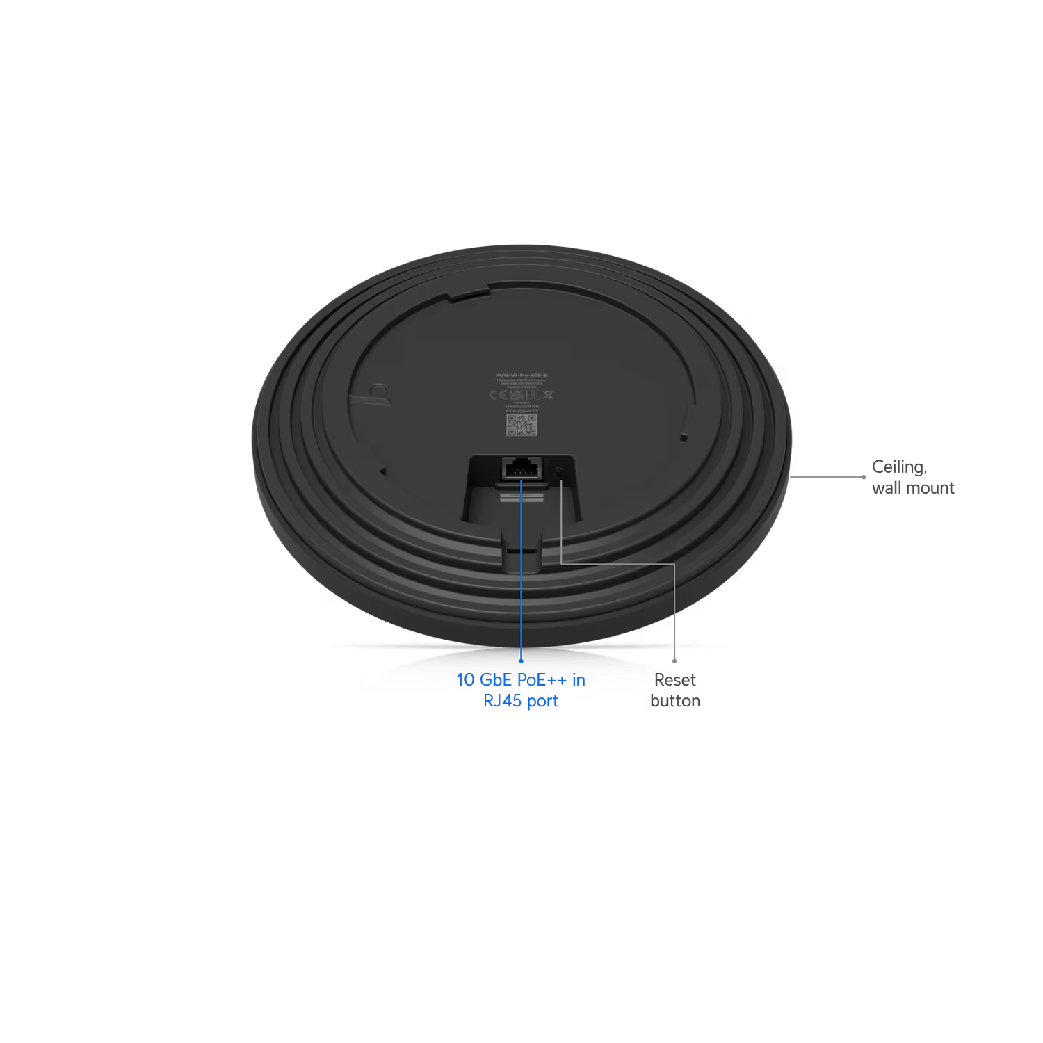 Ubiquiti UniFi U7-Pro-XGS Punto de Acceso Wi-Fi 7 Tri-Banda con Puerto Uplink 10G SFP+ y Tasa Agregada de 18.3 Gbps 3