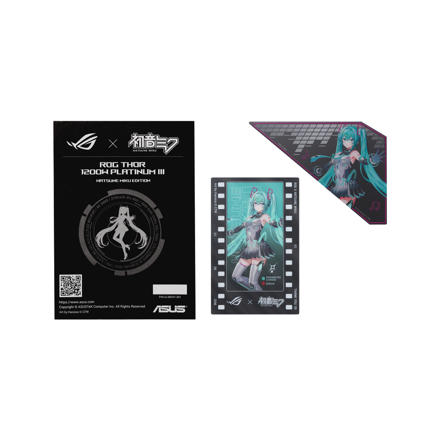 ASUS ROG Thor 1200W Platinum II Fuente de Poder Certificación 80 Plus Platinum, Edición Hatsune Miku con Panel OLED y Aura Sync 12