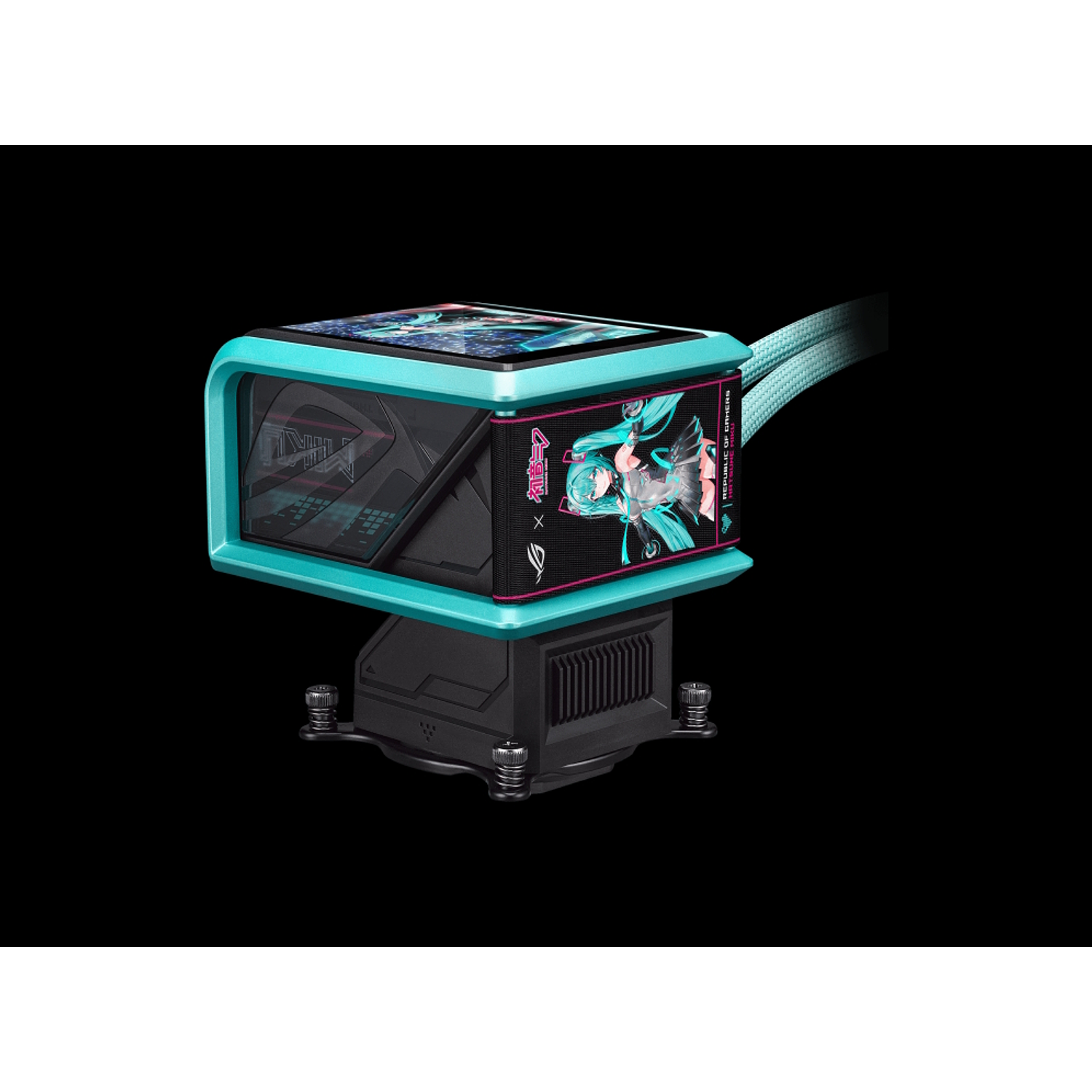 ASUS ROG Ryuo IV 360 Miku Sistema de Refrigeración Radiador de 360mm, Ventiladores ARGB de Alta Presión Estática y Personalización vía Armoury Crate Edición Hatsune Miku 3