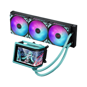 ASUS ROG Ryuo IV 360 Miku Sistema de Refrigeración Radiador de 360mm, Ventiladores ARGB de Alta Presión Estática y Personalización vía Armoury Crate Edición Hatsune Miku