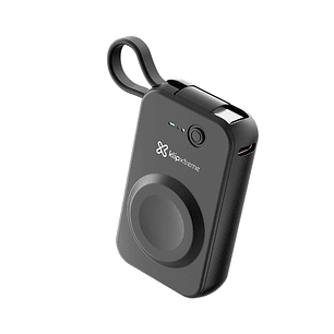 Klip Xtreme KPB-050 PowerWatch 2 en 1 Power Bank 2000mAh, Cargador Inalámbrico Apple Watch, USB-C Integrado, Carga Wireless 2.5W, Banco de Energía Portátil