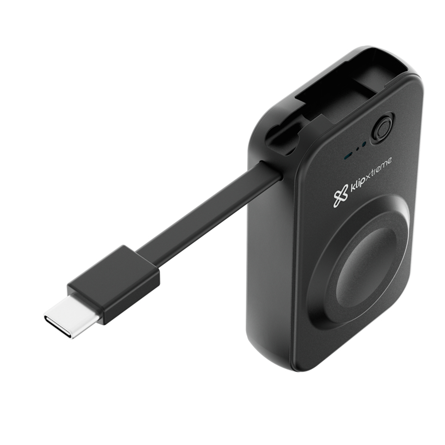 Klip Xtreme KPB-050 PowerWatch 2 en 1 Power Bank 2000mAh, Cargador Inalámbrico Apple Watch, USB-C Integrado, Carga Wireless 2.5W, Banco de Energía Portátil 6