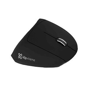 Klip Xtreme KMW-850 Mouse Inalámbrico Vertical Ergonómico, Wireless 2.4 GHz, Recargable USB-C, 6 Botones, 1600 DPI, Mouse Profesional Negro
