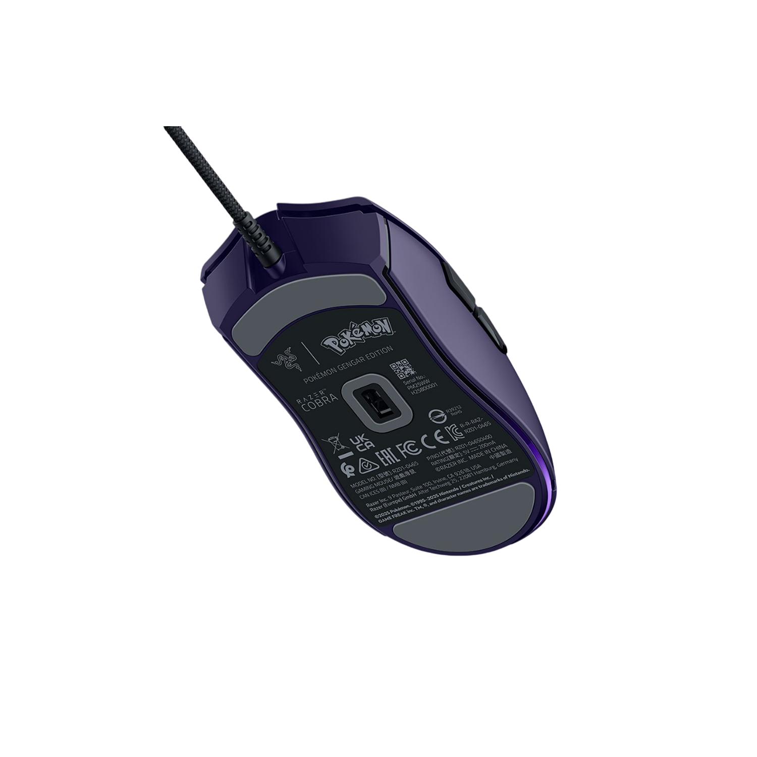 Razer Cobra Pokémon Gengar Edition Mouse Gamer RGB, 8500 DPI, Switches Ópticos, USB, 58 g, Alta Precisión 3