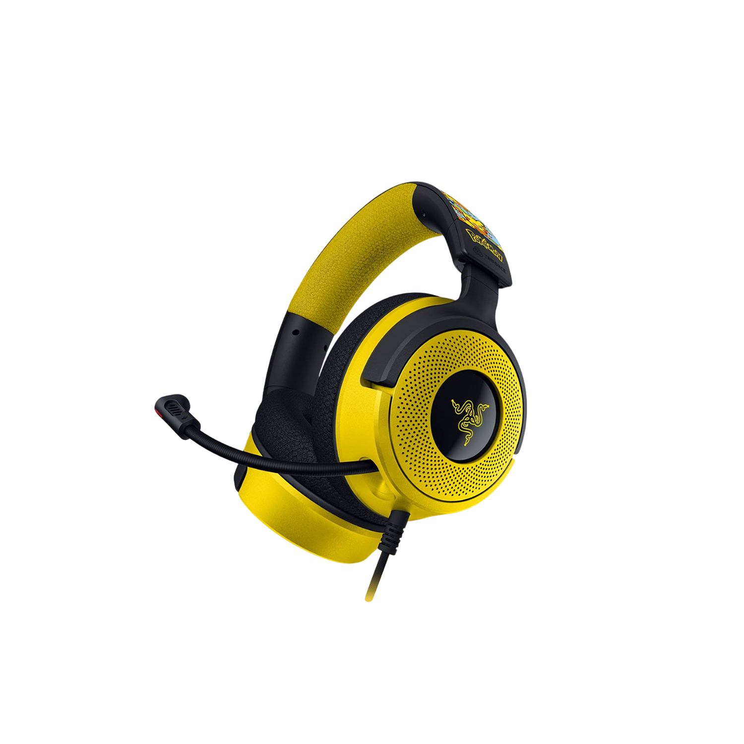Razer Kraken V4 X Pokémon Edition Audífonos Gamer RGB con Micrófono, Sonido Envolvente, USB-C / USB-A, Cableados, Negro Amarillo, Gaming Console y PC 1