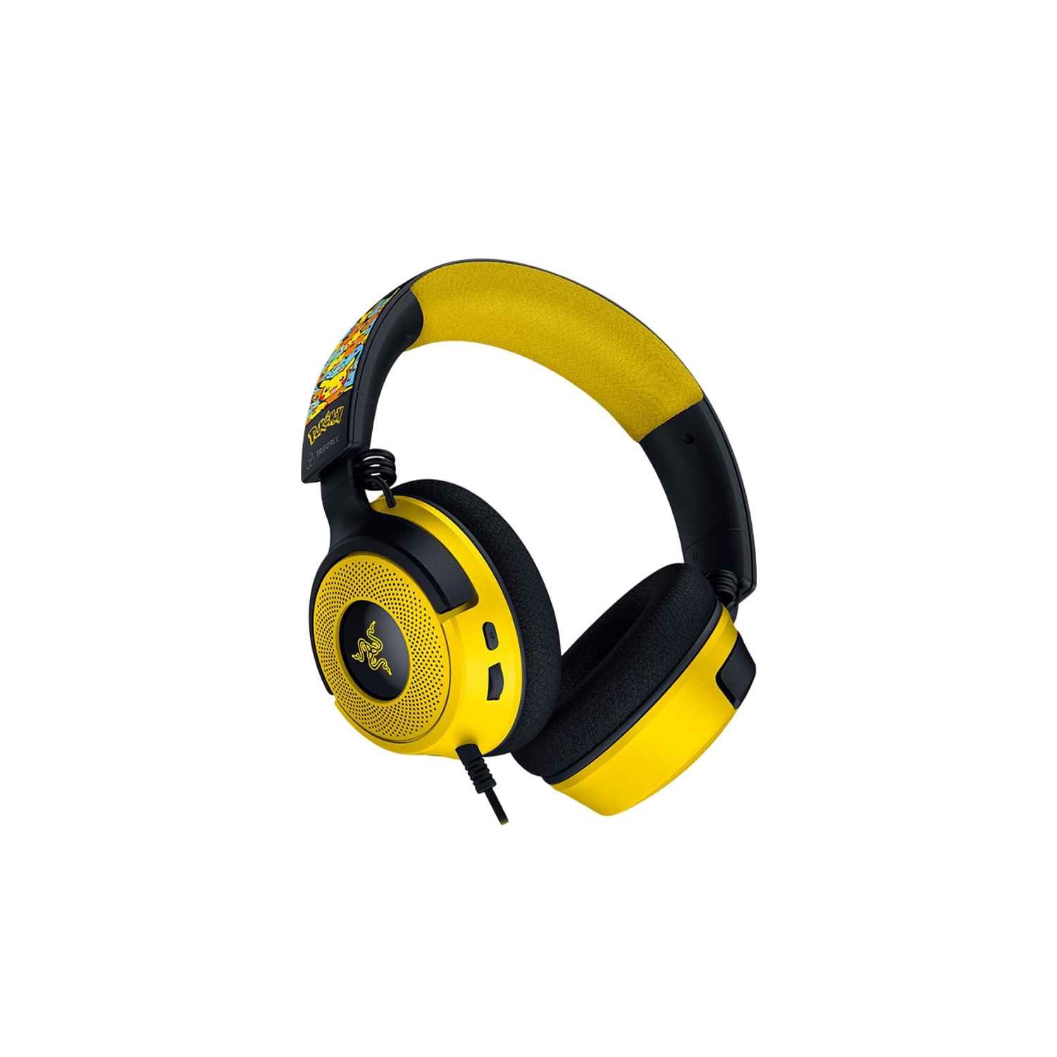 Razer Kraken V4 X Pokémon Edition Audífonos Gamer RGB con Micrófono, Sonido Envolvente, USB-C / USB-A, Cableados, Negro Amarillo, Gaming Console y PC 3