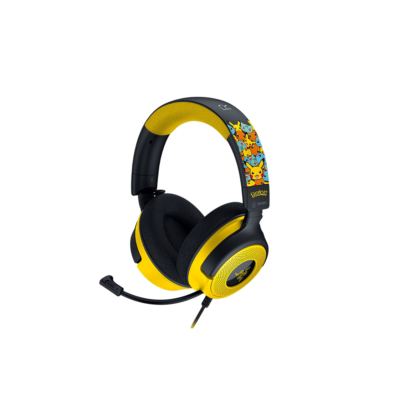 Razer Kraken V4 X Pokémon Edition Audífonos Gamer RGB con Micrófono, Sonido Envolvente, USB-C / USB-A, Cableados, Negro Amarillo, Gaming Console y PC 4