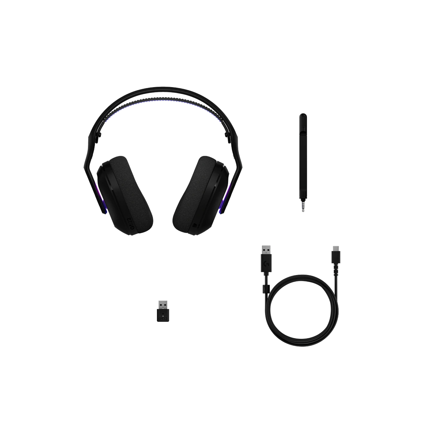 Logitech G522 LIGHTSPEED Audífonos Gamer Inalámbricos, USB-C, Bluetooth, RGB, Micrófono Extraíble, 7.1 Surround, PC, PS5, Negro 6