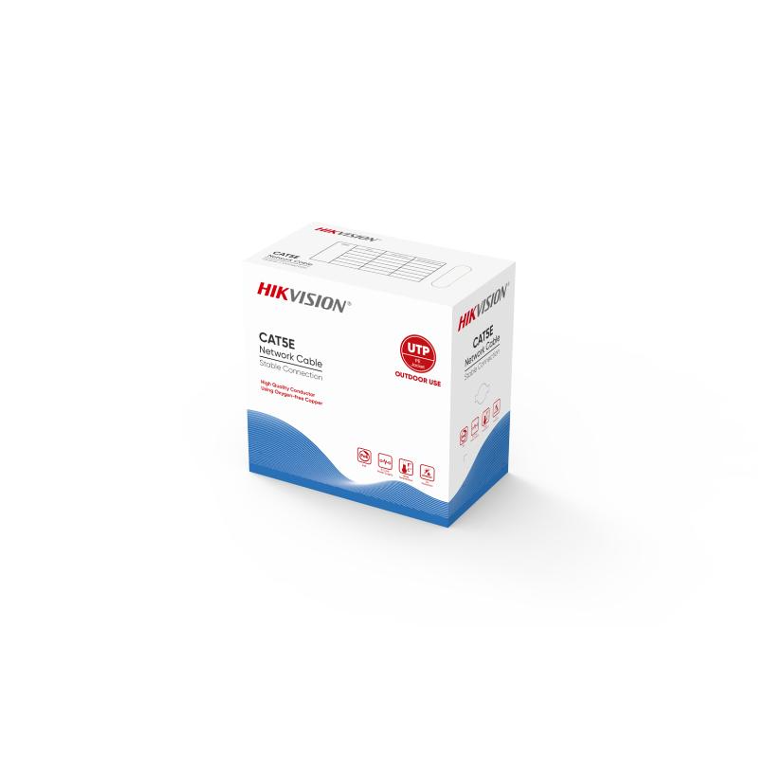 Hikvision DS-1LN5EO-UU/E Cable UTP Categoría 5e, 24 AWG, Blanco