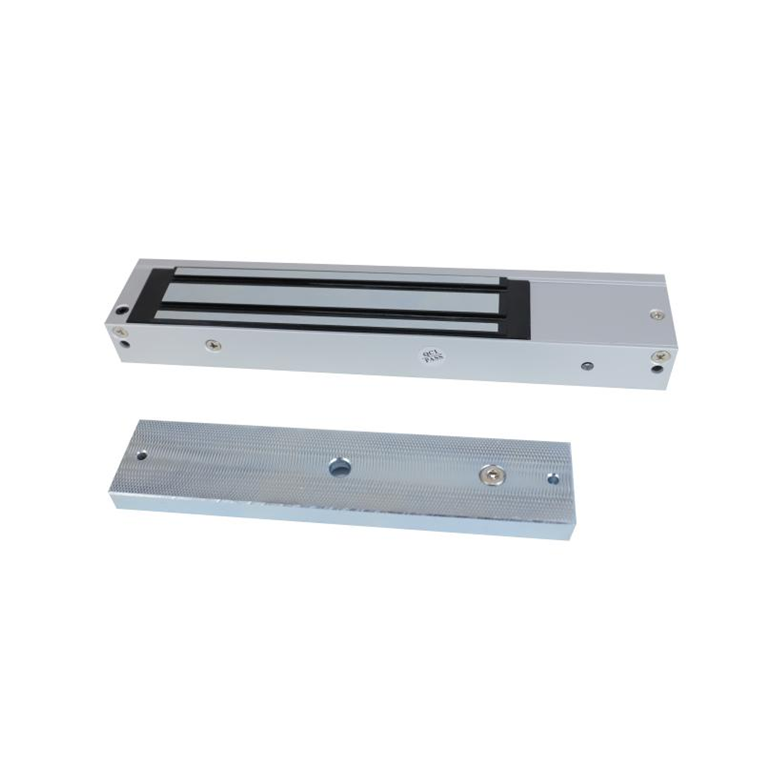 Hikvision DS-K4H255S Magnetic Lock Soporte Cerradura Magnética, Empuje 272 kg 600 Lbs, Puerta Vidrio, Madera, Metal, 12-24 VDC, Zinc Electrochapado, Antideslizante, Alta Resistencia