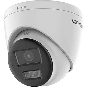 Hikvision DS-2CE78D0T-LTS(2.8mm) Cámara de Seguridad Torreta 2MP Smart Hybrid, Audio Bidireccional, IR 40m, Luz Blanca 40m, IP67, Full HD