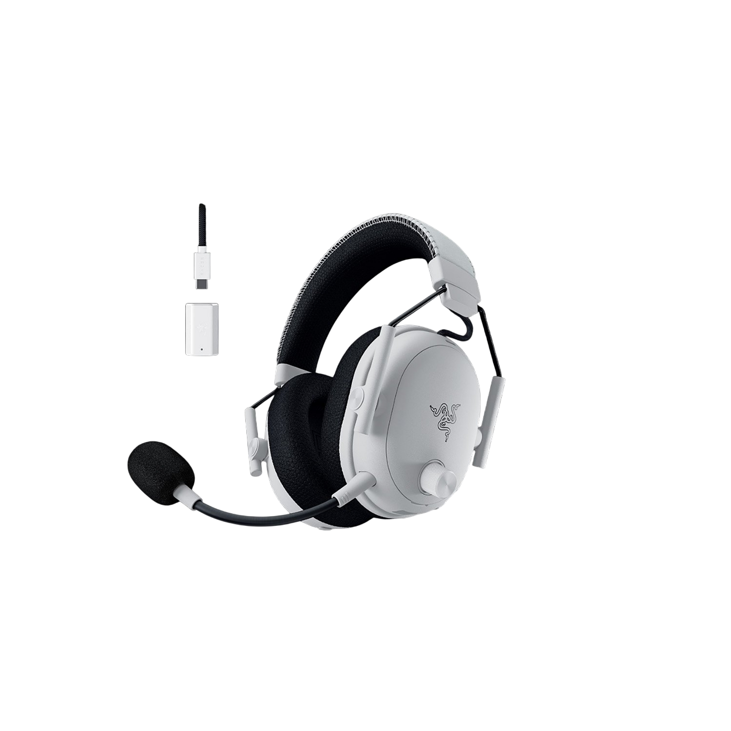 Razer BlackShark V3 Pro Audifonos Esports Inalámbrico, HyperSpeed Wireless Gen-2, ANC Activo, Audio Espacial THX, Micrófono HyperClear 12mm, Blanco 1